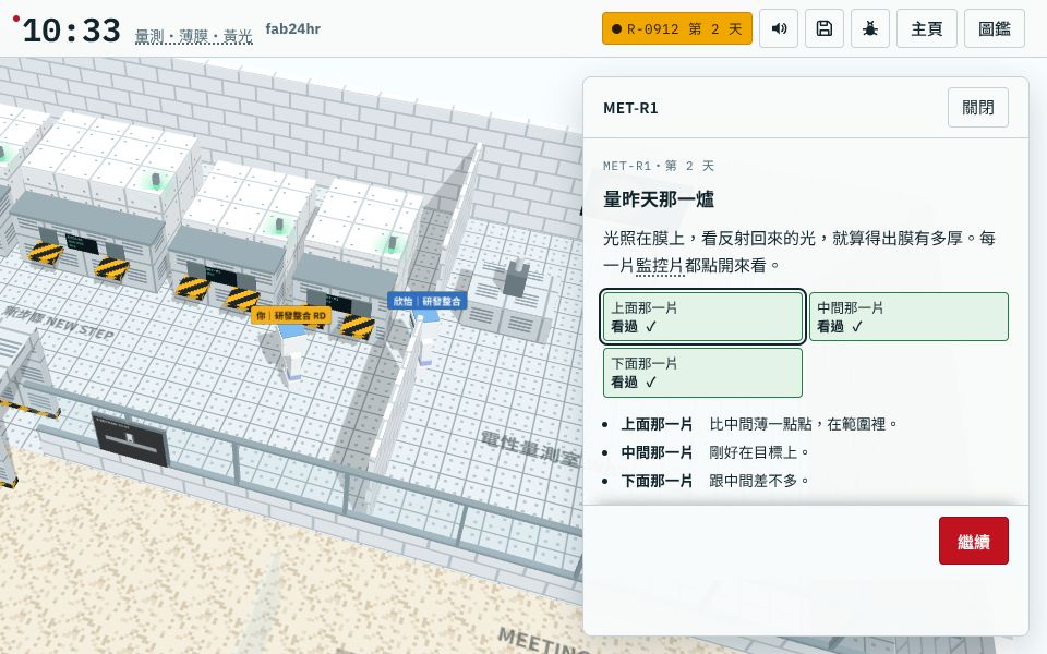 量測爐管監控片：上、中、下三片的膜厚都在範圍內